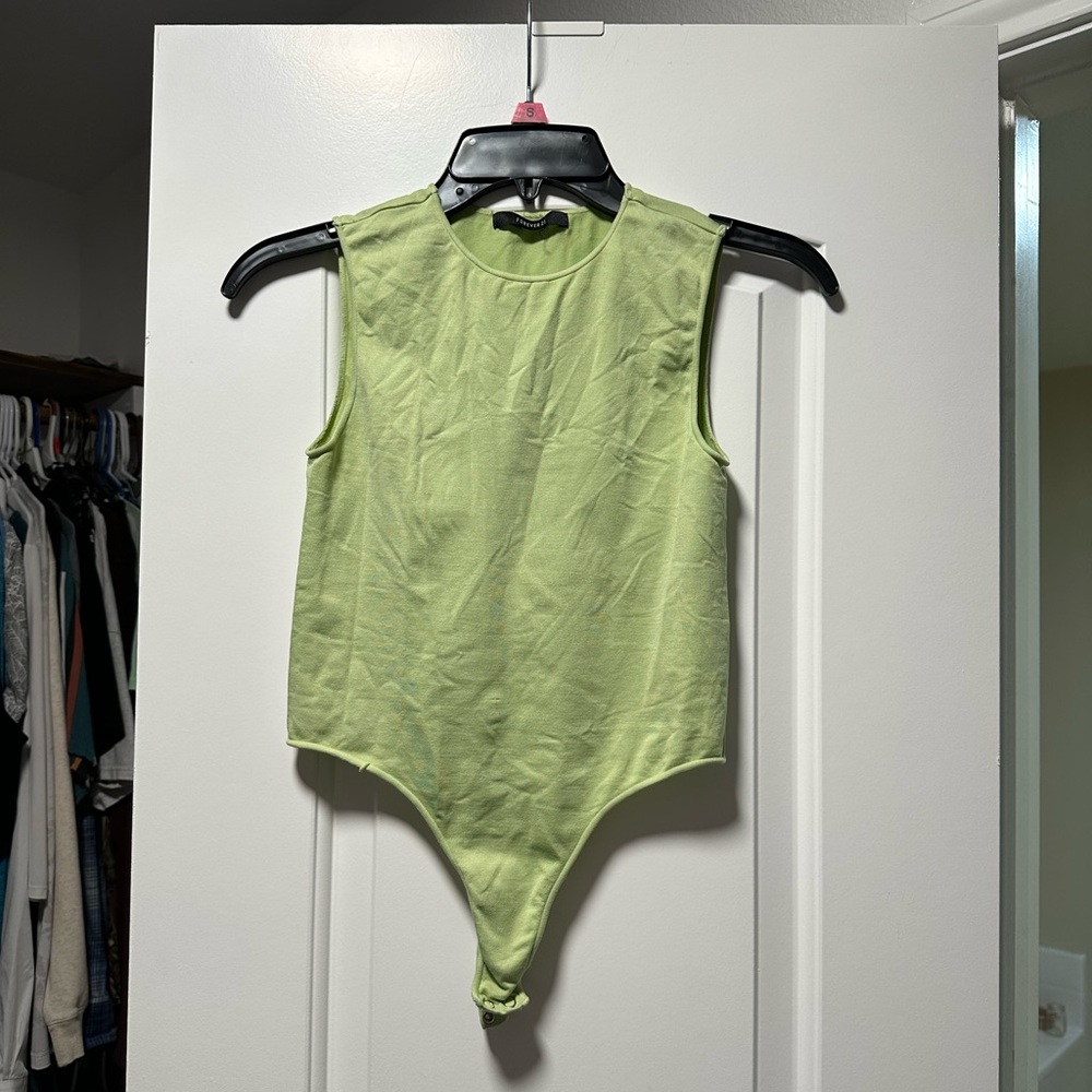 Forever 21 Green High Neck Bodysuit
